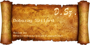 Dobszay Szilárd névjegykártya