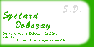 szilard dobszay business card