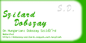 szilard dobszay business card